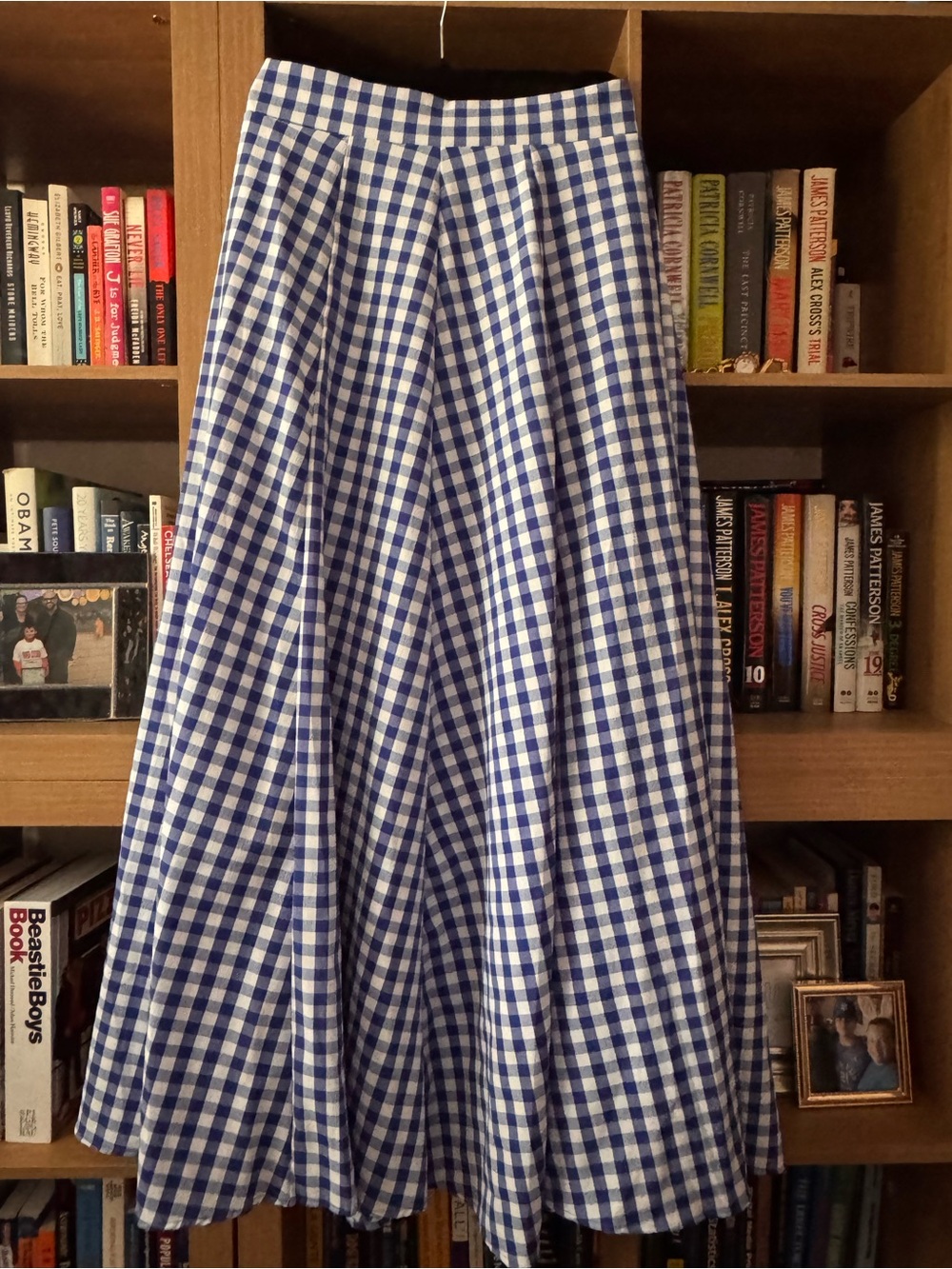 Blue and White Gingham Women’s Skirt